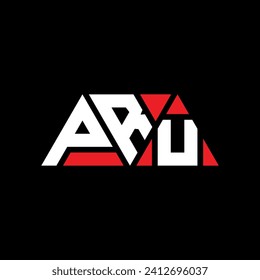 Diseño del logotipo de la letra del triángulo PRU con forma triangular. Monograma de diseño del logotipo del triángulo de la PRU. Plantilla de logotipo vectorial de triángulo PRU con color rojo. Logotipo triangular del PRU Diseño sencillo, elegante y lujoso.