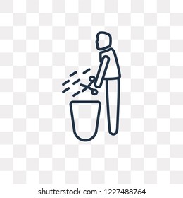 Prune Hedge vector outline icon isolated on transparent background, high quality linear Prune Hedge transparency concept can be used web and mobile