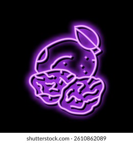 prune plum neon light sign vector. prune plum illustration