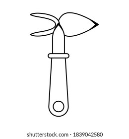 pruner gardening tool line style icon vector illustration design