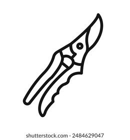 pruner icon Black line art vector