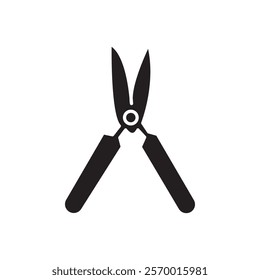 pruner icon black and white vector outline sign