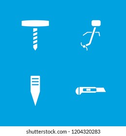 Pruner icon. collection of 4 pruner filled icons such as cutter. editable pruner icons for web and mobile.