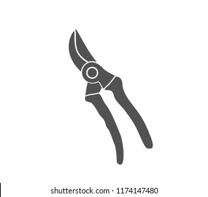 Pruner icon. isolated garden cutters. vector pruner illustration.  Garden tools vector design. 