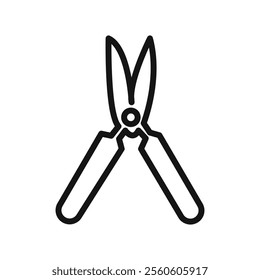 pruner icon vector line logo art