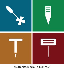 Pruner icons set. set of 4 pruner filled icons such as