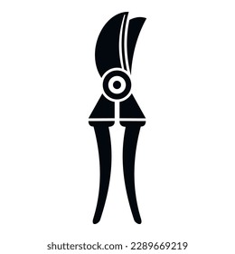 Pruner secateur icon simple vector. Garden work. Cut object