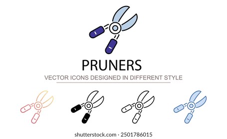 Pruners icon design with white background stock illustration