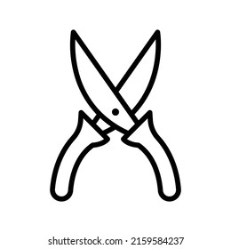 Pruners Icon. Line Art Style Design Isolated On White Background