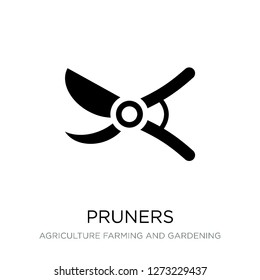 pruners icon vector on white background, pruners trendy filled icons from Agriculture farming and gardening collection, pruners simple element illustration