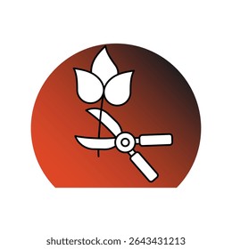 Pruners icon with white background vector stock illustration