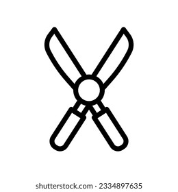 pruners line icon illustration vector graphic. Simple element illustration vector graphic, suitable for app, websites, and presentations isolated on white background
