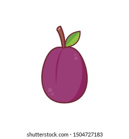 Prunes cartoon vector. symbol. logo design.