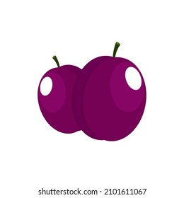 Prunes cartoon vector. symbol. logo design. Prunes on white background.