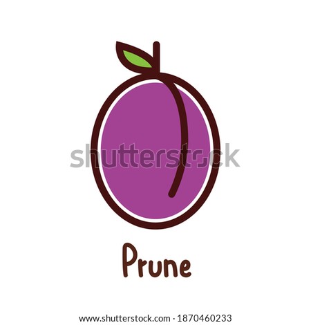 Prunes cartoon vector. symbol. logo design.