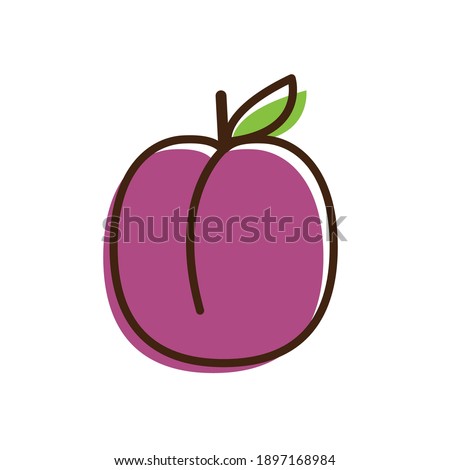 Prunes cartoon vector. symbol. logo design.
