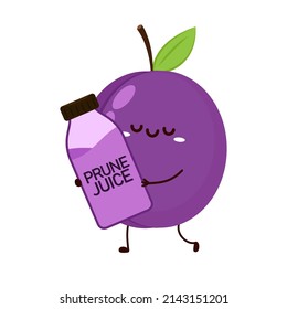 Prunes character design. Prunes cartoon vector. Fruit vector. Prunes juice vector.