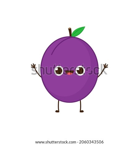Prunes character design. Prunes cartoon vector.