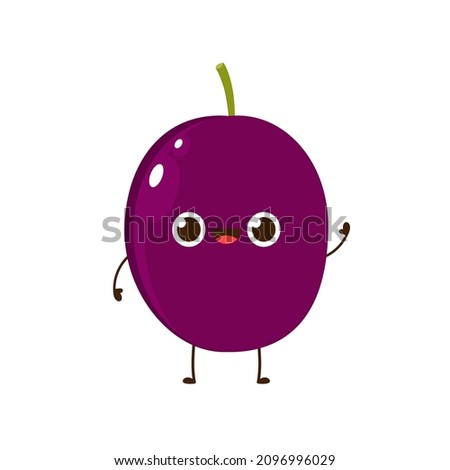 Prunes character design. Prunes cartoon vector.