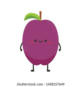 Prunes character. Prunes on white background. wallpaper. copy space.