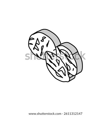 prunes dried fruit isometric icon vector. prunes dried fruit sign. isolated symbol illustration
