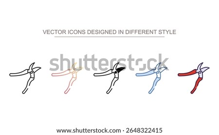Pruning icon design with white background stock illustration