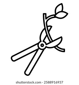 Pruning icon Outline vector symbol sign