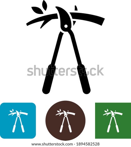 Pruning Loppers With Branch Vector Icon
