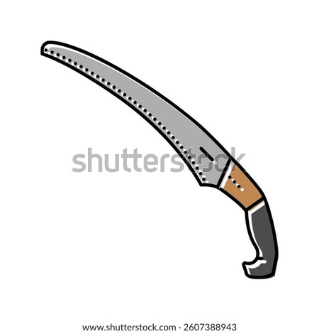 pruning saw color icon vector. pruning saw sign. isolated symbol illustration