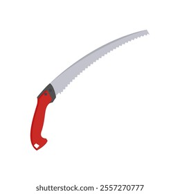 Pruning Saw, Farming Flat Vector Illustration