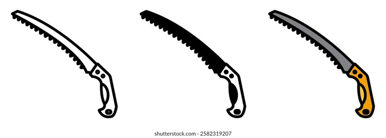 Pruning Saw is a handheld saw with a sharp blade, used for cutting thick branches, pruning trees, and shaping plants.