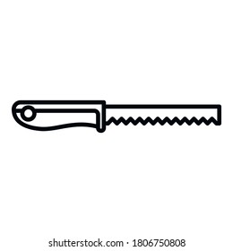 Pruning saw icon. Outline pruning saw vector icon for web design isolated on white background