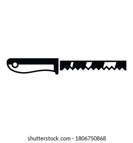 Pruning saw icon. Simple illustration of pruning saw vector icon for web design isolated on white background