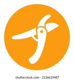 Tijeras de poda, secadores de jardín aislados de glifos vectoriales. Símbolo gráfico para agricultura, jardín y plantas sitio web y diseño de aplicaciones, logotipo, aplicación, interfaz de usuario