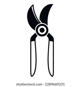 Pruning secateur icon simple vector. Garden shears. Work blade