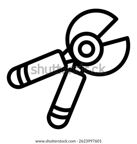 Pruning secateurs icon. Outline pruning secateurs vector icon for web design isolated on white background