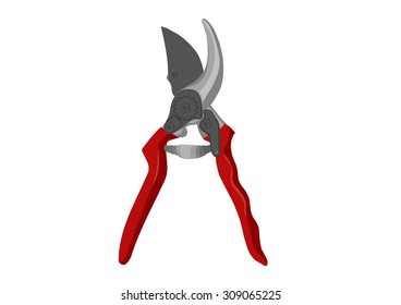 pruning shears cartoon vector 