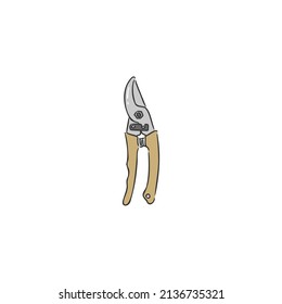 a pruning shears for gardening, vector illustration