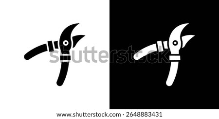 Pruning shears icon of a flat style vector