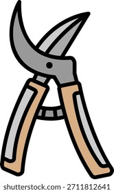 Symbol "Scherenschnitt": Gardening: Tool-Illustration