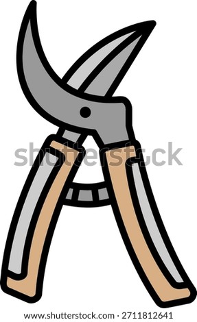 Pruning Shears Icon: Gardening Tool Illustration