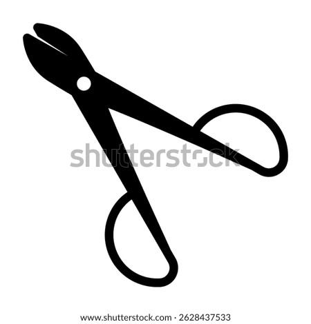 Pruning shears icon isolated on white background. Silhouette of pruning shears