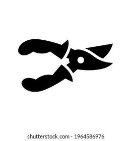 pruning shears icon or logo isolated sign symbol vector illustration - high quality black style vector icons
