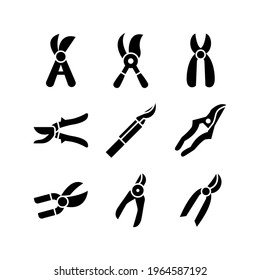 pruning shears icon or logo isolated sign symbol vector illustration - Collection of high quality black style vector icons
