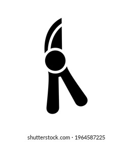 pruning shears icon or logo isolated sign symbol vector illustration - high quality black style vector icons
