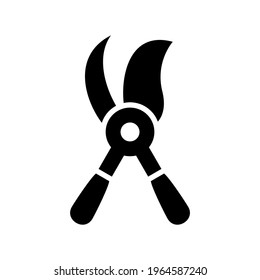 pruning shears icon or logo isolated sign symbol vector illustration - high quality black style vector icons
