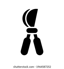 pruning shears icon or logo isolated sign symbol vector illustration - high quality black style vector icons
