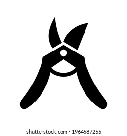 pruning shears icon or logo isolated sign symbol vector illustration - high quality black style vector icons
