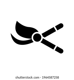 pruning shears icon or logo isolated sign symbol vector illustration - high quality black style vector icons
