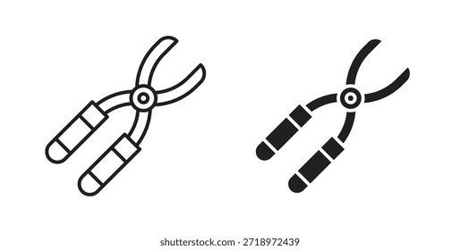 Icono de tijeras de podar. Símbolo, ilustración del logotipo. conjunto de iconos gráficos